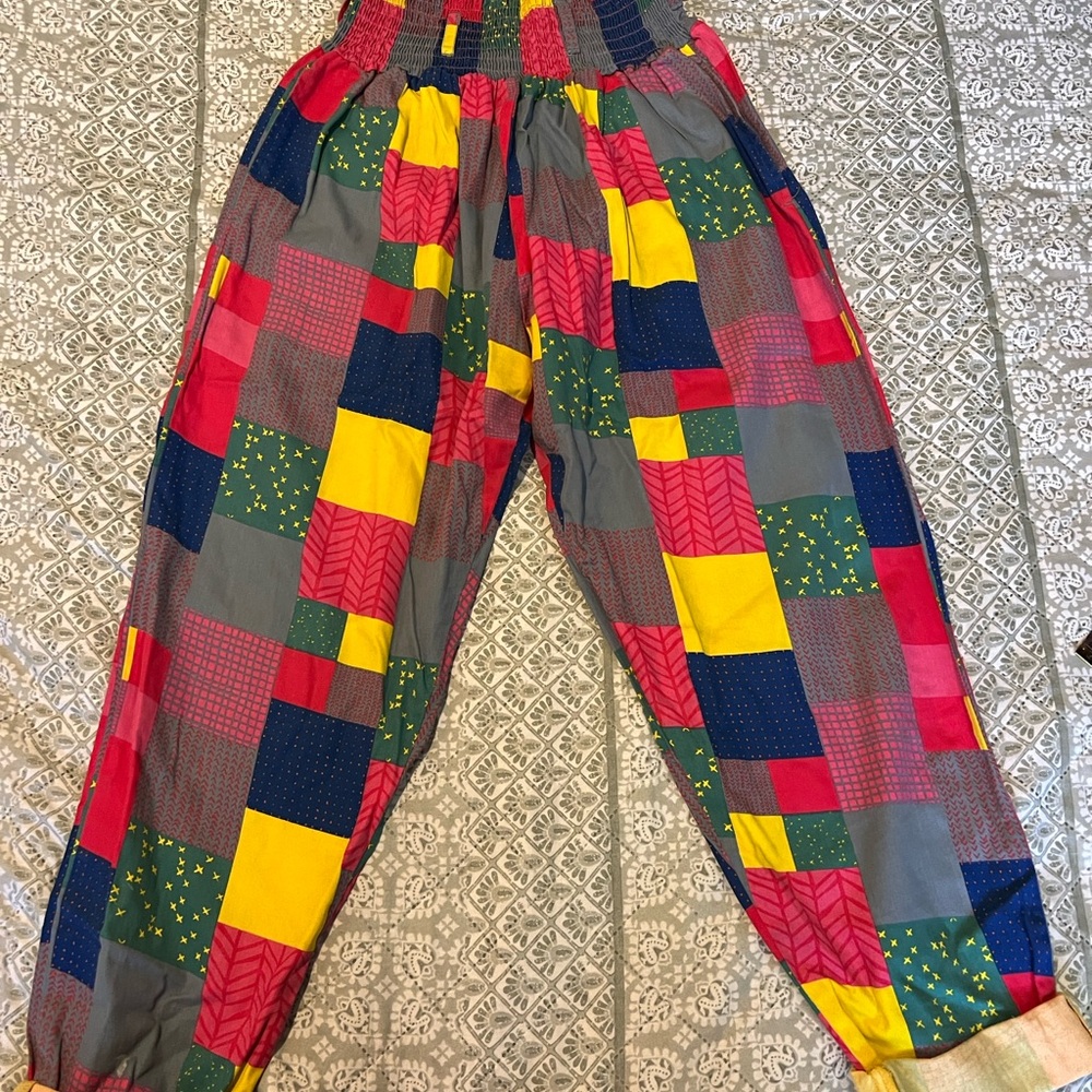 Lucy & Yak Colorful Patchwork Women's Pants - Picture 2 of 4